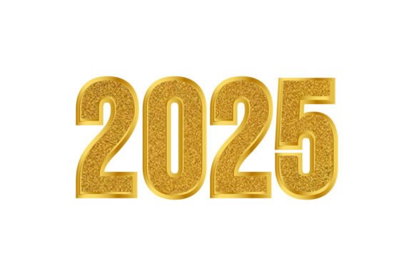 2025 New Year Gold Glitter Graphics & Illustrations Review