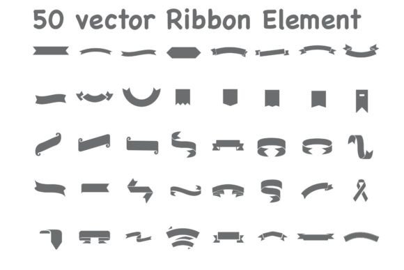 50 Ribbon Vector Elements: Graphics & Illustrations Review