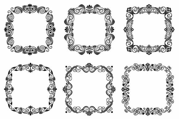 Abstract Borders and Frames Graphics Review