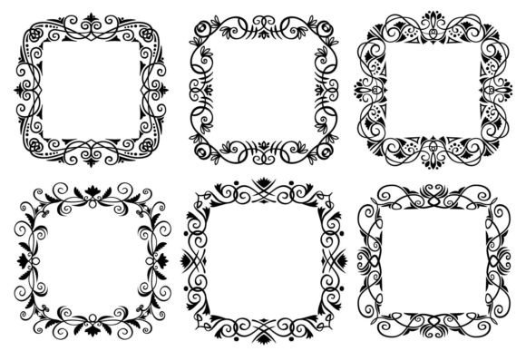 Abstract Vintage Frames: Graphics & Illustrations