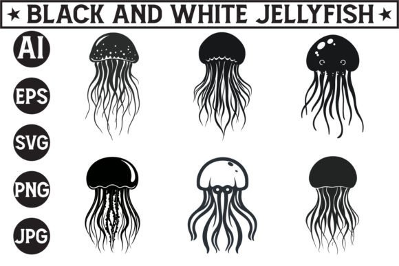 Black and White Jellyfish Vector Art Review
