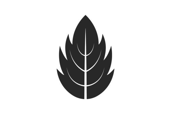 Black Leaf Vector Illustration for Graphics