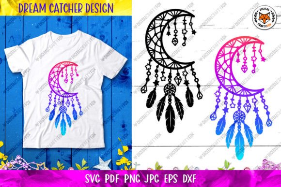 Crescent Dream Catcher SVG, Half Moon Review
