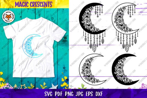 Crescent Moon SVG Graphics & Illustrations Review