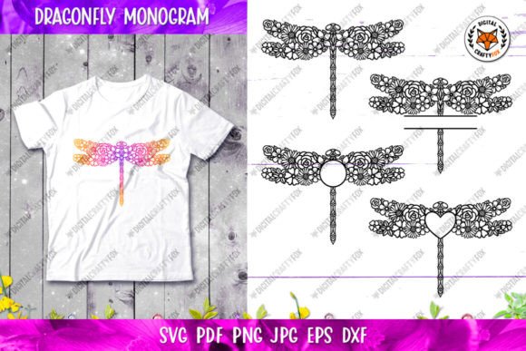 Dragonfly Monogram SVG: Graphics & Illustrations Review