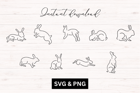 Easter Bunny Drawing Svg: Graphics & Illustrations