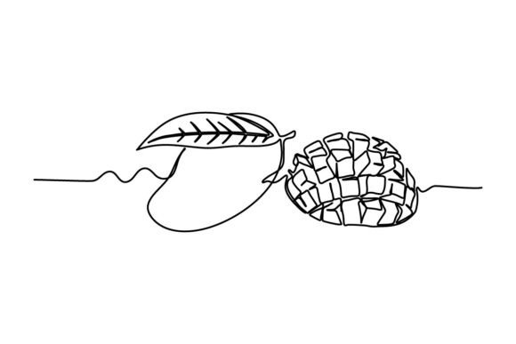 Mango One Continuous Line Graphics & Illustrations