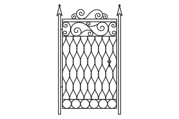 Ornate Iron Fence Graphics & Illustrations Review