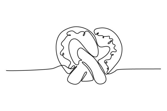 Pretzel One Continuous Line Graphics & Illustrations